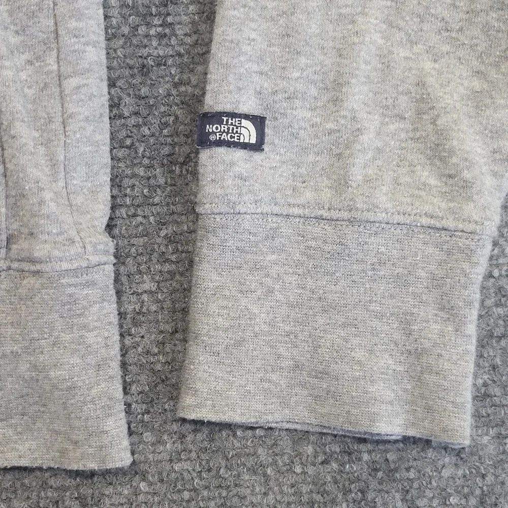 Vintage The North Face Plaid-Lined Zip-Up Heather Gray Men's Hoodie Size Medium